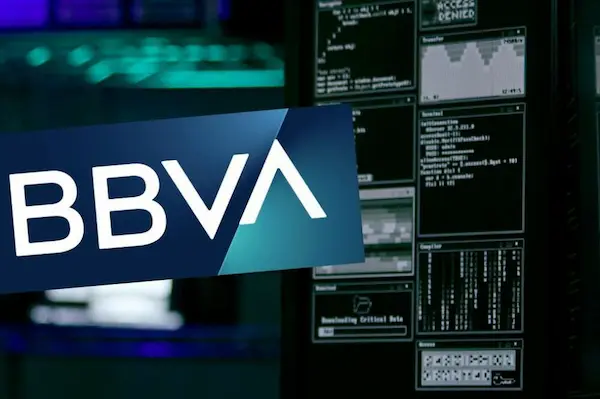 Optimización de software en el logo de BBVA
