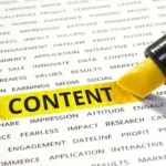 marcador subrayando la palabra "content"